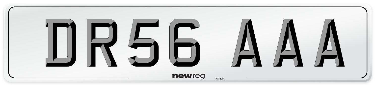 DR56 AAA Number Plate from New Reg